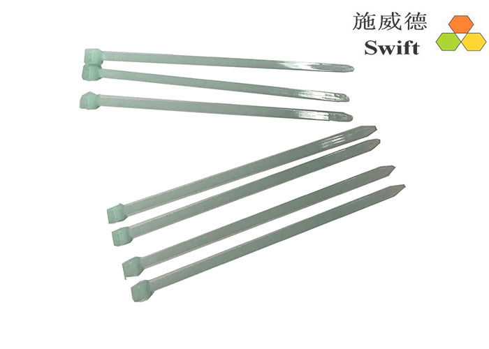 4 Inch Nylon Hose Ties / Nylon Zip Ties Tahan Panas Biru Mencapai Sertifikat