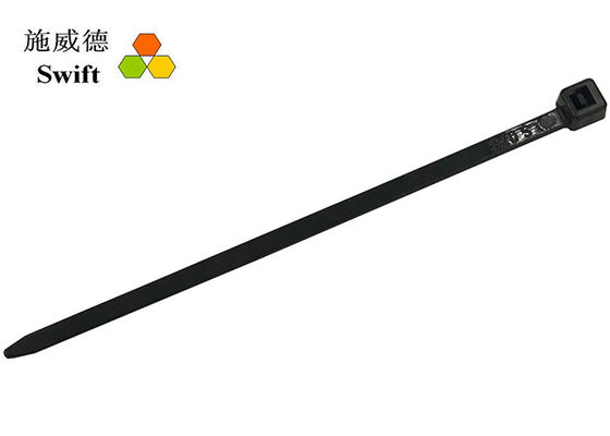 Kekuatan Tarik Hitam 8kg UL94V2 80mm Ikatan Kabel Massal